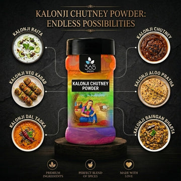 Kalonji Chutney Powder | Unique Nigella Seed Spice Blend | Natural Ingredients | 365 Spicery
