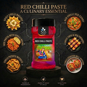 Red Chilli Paste | Intense Spicy Cooking Base | No MSG | Vegan | Gluten-Free | Premium Quality | 365 Spicery