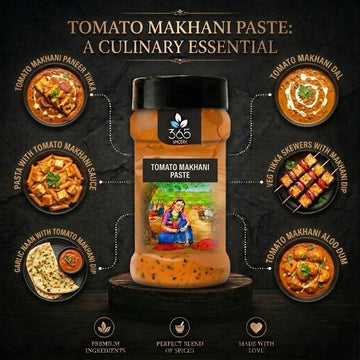 TOMATO MAKHANI PASTE | Rich Velvety Gravy Base | No Artificial Flavours | Vegan | Premium Quality | 365 Spicery