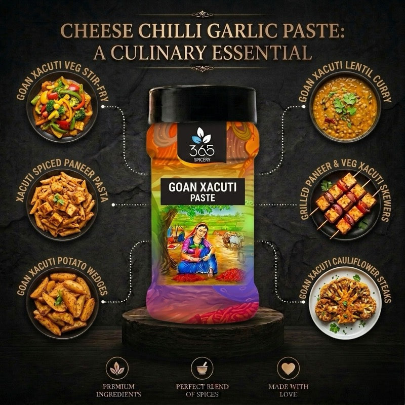Cheese Chilli Garlic Paste | Savoury Fusion Spread | No Artificial Colours | 365 Spicery