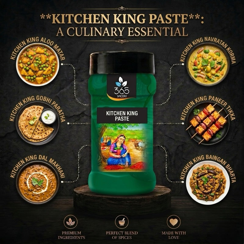 KITCHEN KING PASTE | Authentic North Indian Spice Blend | No MSG | Premium Quality | Vegan | 365 Spicery