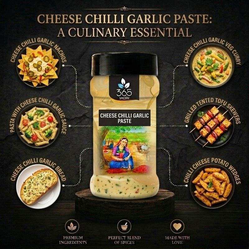 Cheese Chilli Garlic Paste | Savoury Fusion Spread | No Artificial Colours | 365 Spicery