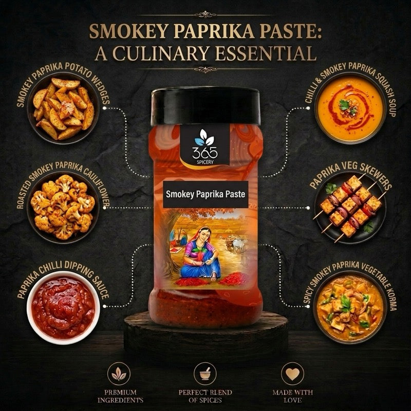 Smokey Paprika Paste | Rich Deep Flavour | Vegan | No Artificial Colours | 365 Spicery