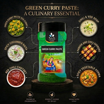 GREEN CURRY PASTE | Aromatic Thai Spice Blend | Vegan | No MSG | Premium Quality | 365 Spicery