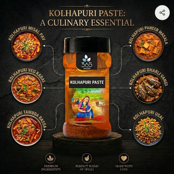 KOLHAPURI PASTE | Fiery Curry Base | Vegan | No MSG | Authentic Indian Spice | 365 Spicery