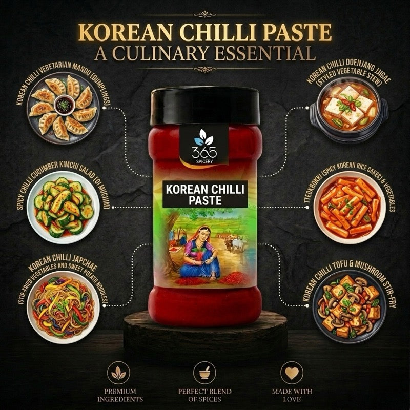 KOREAN CHILLI PASTE | Bold Fermented Flavour | Vegan | No Artificial Colours | 365 Spicery