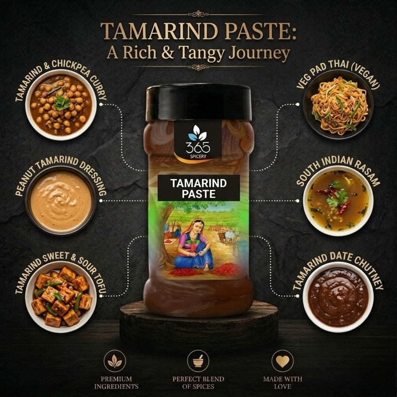 TAMARIND PASTE | Authentic Sour Tang | Natural Ingredients | Gluten-Free | Restaurant Quality | 365 Spicery