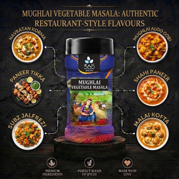 Mughlai Vegetable Masala | Royal Creamy Curry Seasoning | Vegan | No Artificial Flavours | 365 Spicery