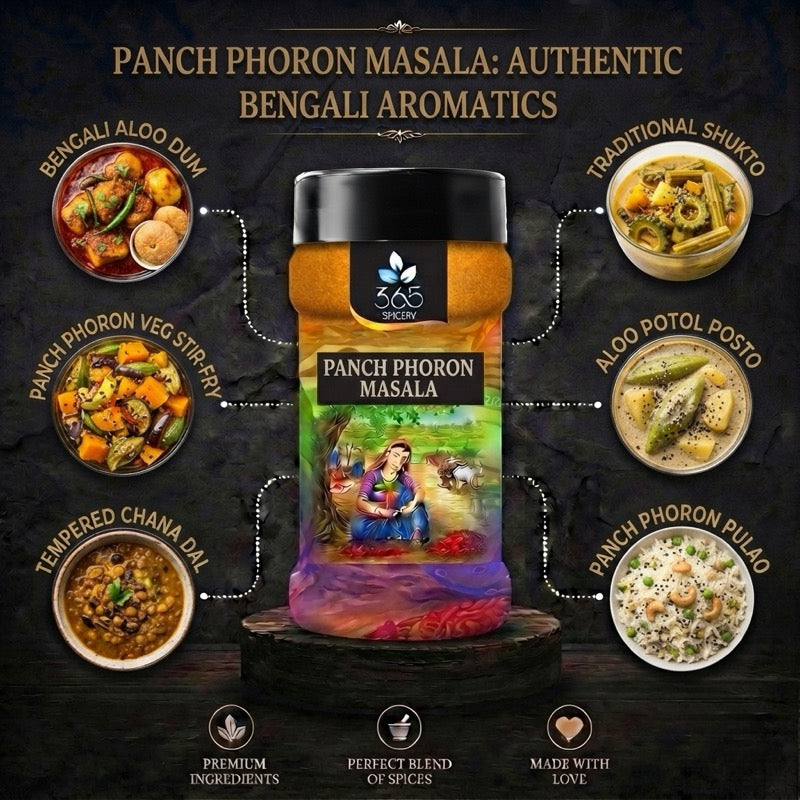 Panch Phoron Masala | Traditional Five Spice Blend | Natural Ingredients | Gluten-Free | 365 Spicery