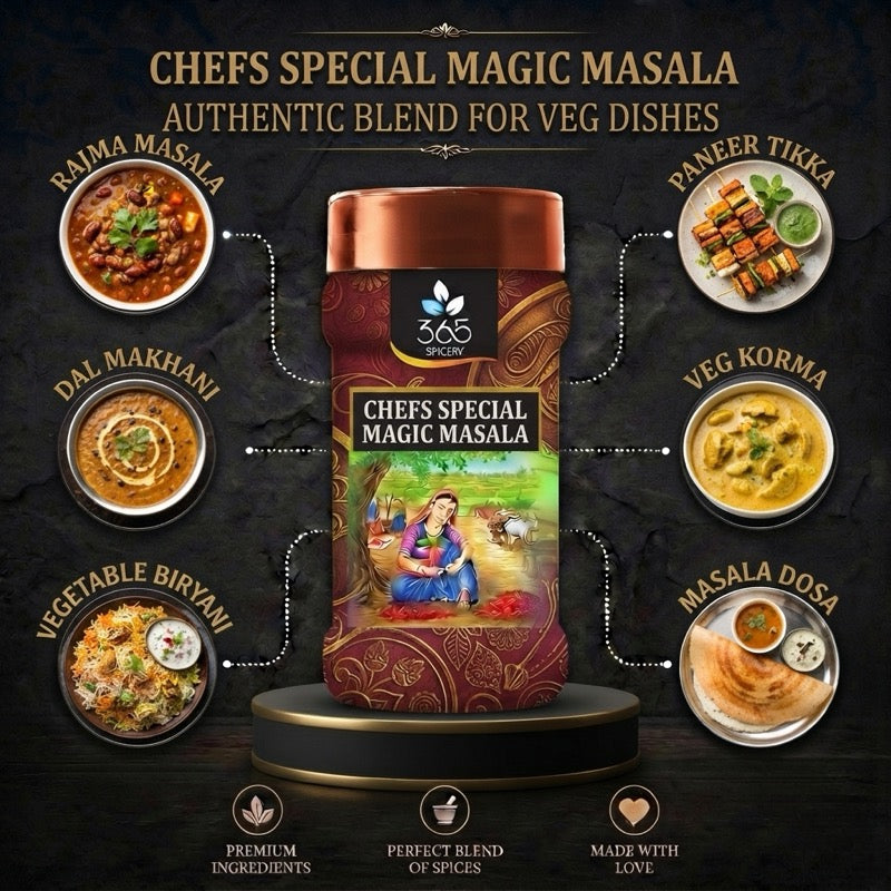 Chef's Special Magic Masala | Versatile All-Purpose Blend | Vegan | Premium Quality | 365 Spicery