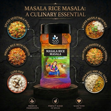 Masala Rice Masala | Savory Everyday Pulao Seasoning | Vegan | Natural Ingredients | No Artificial Colours | 365 Spicery