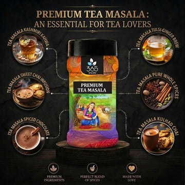 Premium Tea Masala | Aromatic Ginger & Cardamom Chai Blend | Vegan | No Artificial Colours | No MSG | 365 Spicery