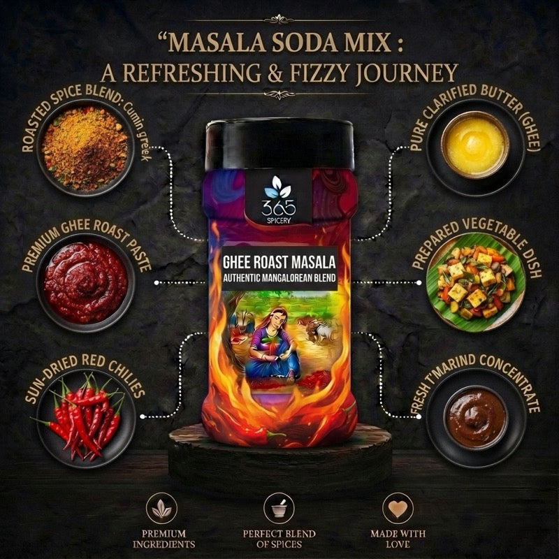 Masala Soda Mix | Refreshing Tangy Fizzy Drink Seasoning | Vegan | No Artificial Colours | No MSG | 365 Spicery