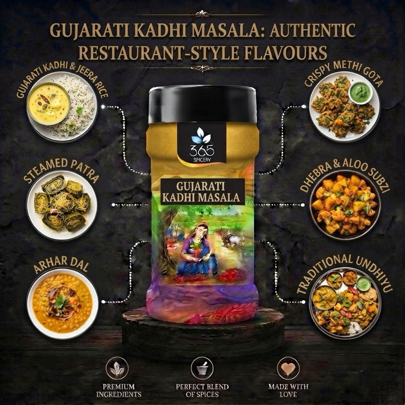Gujarati Kadhi Masala | Aromatic Yogurt Gravy Spice | Vegan | No Artificial Colours | 365 Spicery