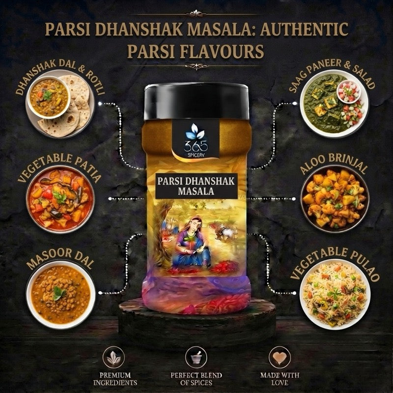 Parsi Dhanshak Masala | Traditional Aromatic Lentil Spice | Natural Ingredients | 365 Spicery