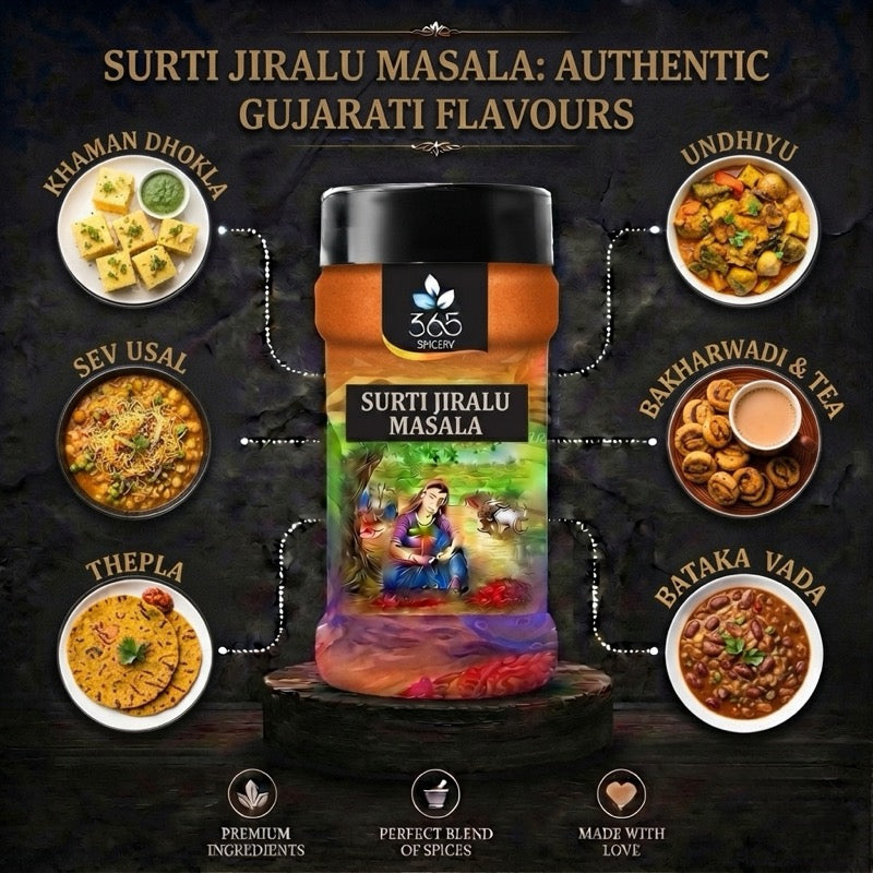 Surti Jiralu Masala | Premium Cumin Digestive Blend | Vegan | No Artificial Colours | 365 Spicery