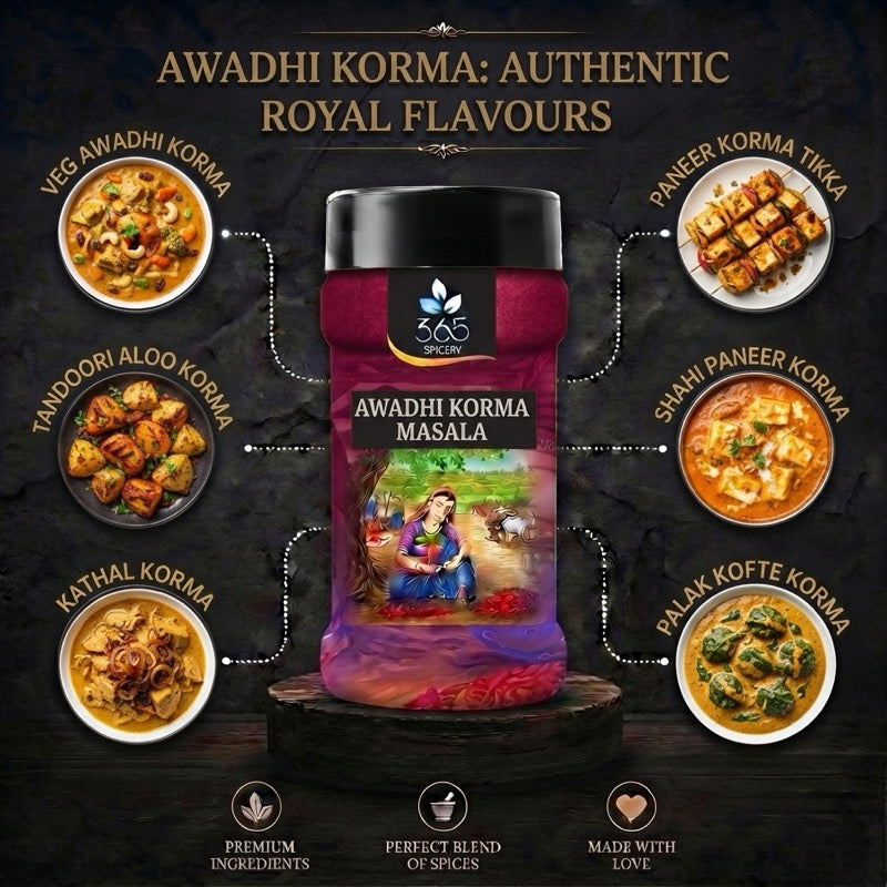 Awadhi Korma Masala | Royal Aromatic Curry Seasoning | Natural Ingredients | Gluten-Free | 365 Spicery