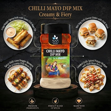 CHILLI MAYO DIP MIX | Spicy Zesty Seasoning | No Artificial Colours | Gluten-Free | Perfect for Snacks | 365 Spicery