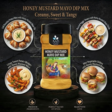 HONEY MUSTARD MAYO DIP MIX | Sweet Tangy Fusion | Natural Ingredients | Gluten-Free | Gourmet Dips | 365 Spicery