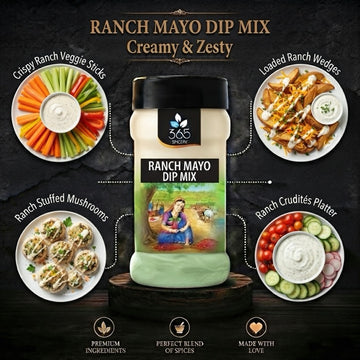 RANCH MAYO DIP MIX | Classic Creamy Herb Blend | Natural Ingredients | No Artificial Colours | Vegan | 365 Spicery
