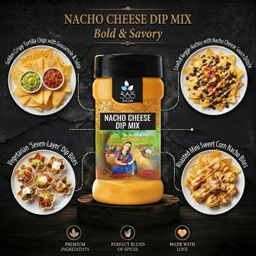 NACHO CHEESE DIP MIX | Creamy Savoury Blend | No Artificial Colours | Made in India | Party Favourite | 365 Spicery