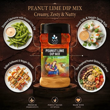 PEANUT LIME DIP MIX | Zesty Nutty Fusion | Natural Ingredients | Vegan | Ideal for Party Snacks | 365 Spicery