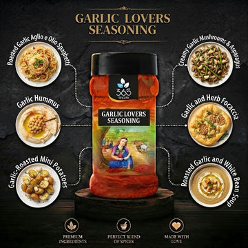 Garlic Lovers Seasoning | Intense Aromatic Blend for Snacks | Premium Quality | No MSG | Gluten-Free | 365 Spicery