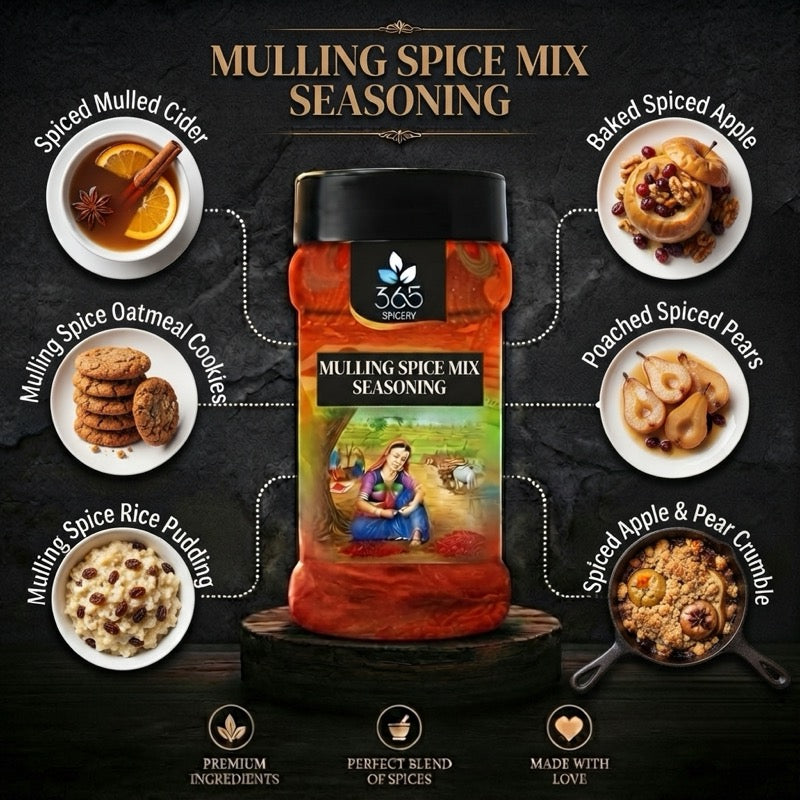 Mulling Spice Mix | Aromatic Blend for Beverages & Desserts | Premium Quality | No Artificial Flavours | 365 Spicery