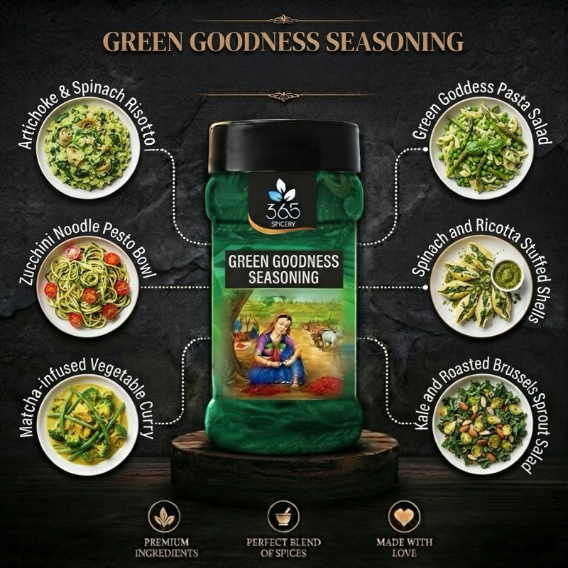 Green Goodness Seasoning | Fresh Herb & Vegetable Blend | Vegan | No Artificial Flavours | 365 Spicery