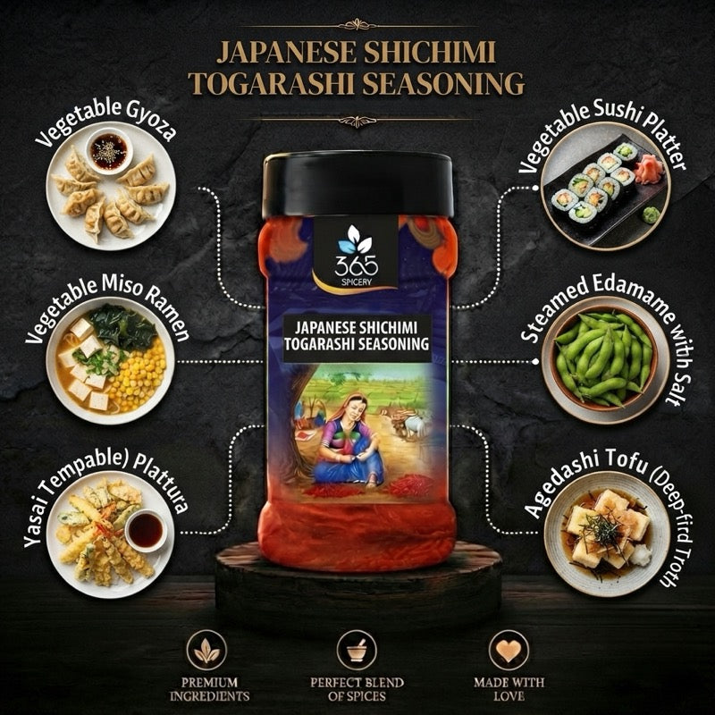 Japanese Shichimi Togarashi Seasoning | Seven Spice Blend | Natural Ingredients | Vegan | 365 Spicery
