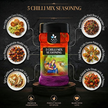 5 Chilli Mix | Balanced Heat Seasoning | No MSG | Premium Quality | 365 Spicery