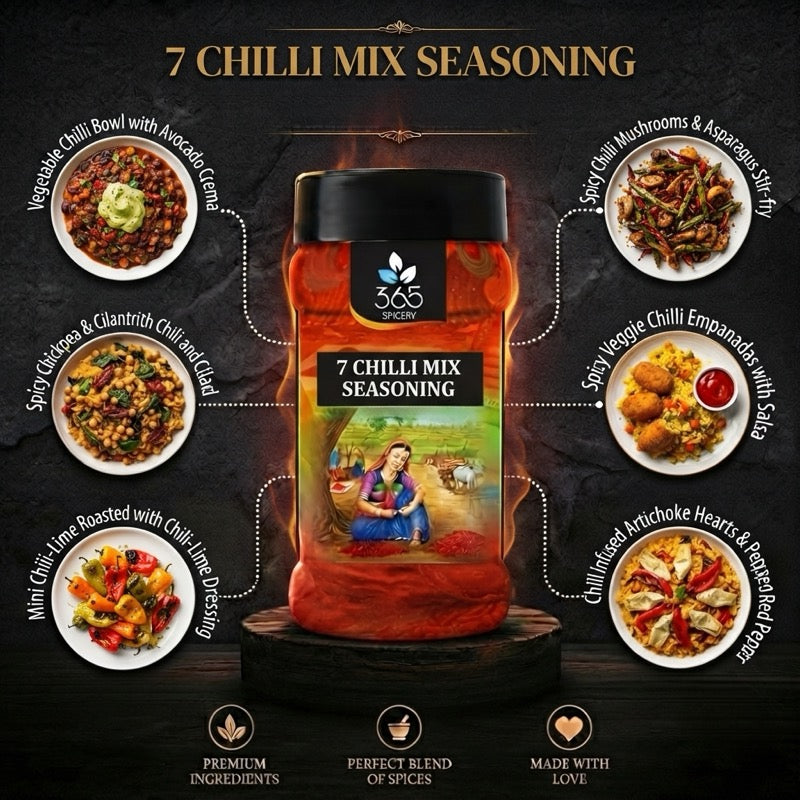 5 Chilli Mix | Balanced Heat Seasoning | No MSG | Premium Quality | 365 Spicery