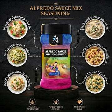 Alfredo Sauce Mix | Creamy Italian Pasta Base | Natural Ingredients | Vegan | 365 Spicery