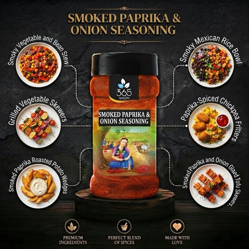 Smoked Paprika & Herbs | Aromatic Grill Seasoning | No MSG | Vegan | 365 Spicery
