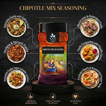 CHIPOTLE MIX | Smoky Chili Spice Blend for Snacks | Vegan | No Artificial Colours | 365 Spicery