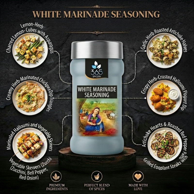WHITE MARINADE | Creamy Mild Spice Mix for Grills | Premium Quality | No Artificial Flavours | 365 Spicery