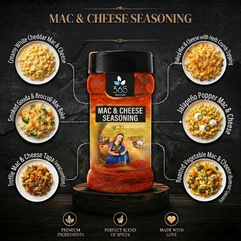 MAC AND CHEESE SEASONING | Rich Creamy Pasta Spice | No MSG | Gluten-Free | 365 Spicery