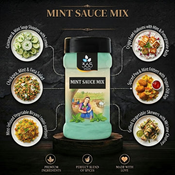MINT SAUCE MIX | Refreshing Herb Blend | Gluten-Free | No Artificial Colours | 365 Spicery