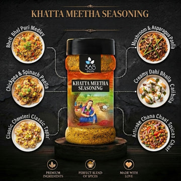 KHATTA MEETHA SEASONING | Sweet & Tangy Snack Mix | Gluten-Free | No MSG | 365 Spicery