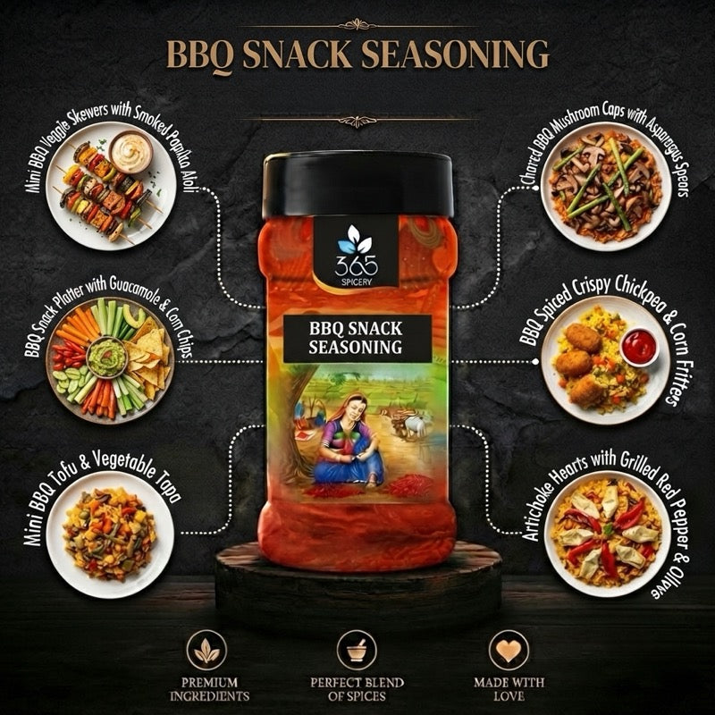 BBQ SNACK SEASONING | Classic Grilled Flavor | No MSG | Gluten-Free | Premium Quality | 365 Spicery