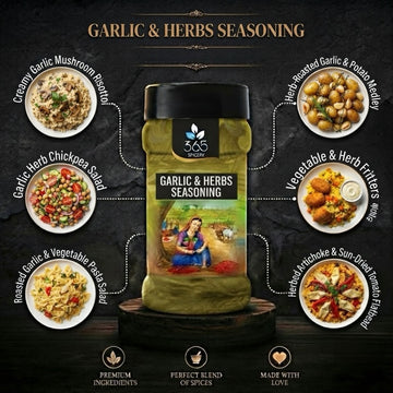 Garlic & Herbs Seasoning | Aromatic Blend for Grills & Snacks | Gluten-Free | Natural | 365 Spicery
