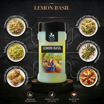 BASIL LEMON SEASONING | Fresh Herb & Citrus Blend | Vegan | No MSG | No Artificial Colours | 365 Spicery