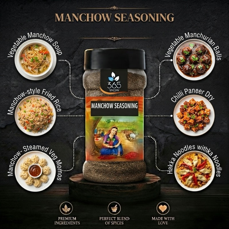 MANCHOW SEASONING | Savory Oriental Soup Spice | Gluten-Free | No Artificial Colours | 365 Spicery