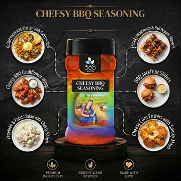 CHEESY BBQ SEASONING | Smoky Snack Flavour | Gluten-Free | No Artificial Flavours | 365 Spicery
