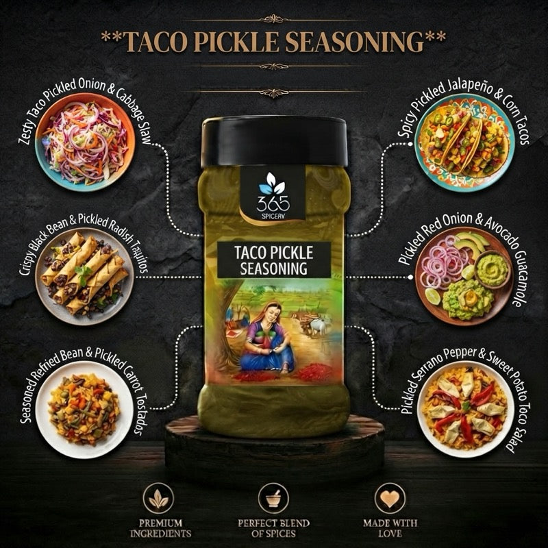 TACO PICKLE SEASONING | Tangy Tex-Mex Flavour | Gluten-Free | No Artificial Flavours | 365 Spicery