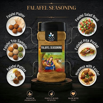 Falafel Seasoning | Authentic Middle Eastern Herb Mix | Natural Ingredients | Vegan | No Artificial Flavours | 365 Spicery