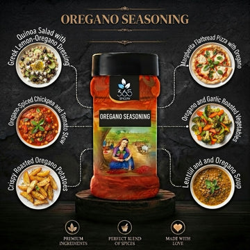 Oregano Seasoning | Classic Mediterranean Herb Blend | Natural Ingredients | Vegan | No Artificial Flavours | 365 Spicery