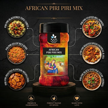 AFRICAN PIRI PIRI MIX | Fiery Chili Grill Seasoning | Vegan | No Artificial Colours | 365 Spicery