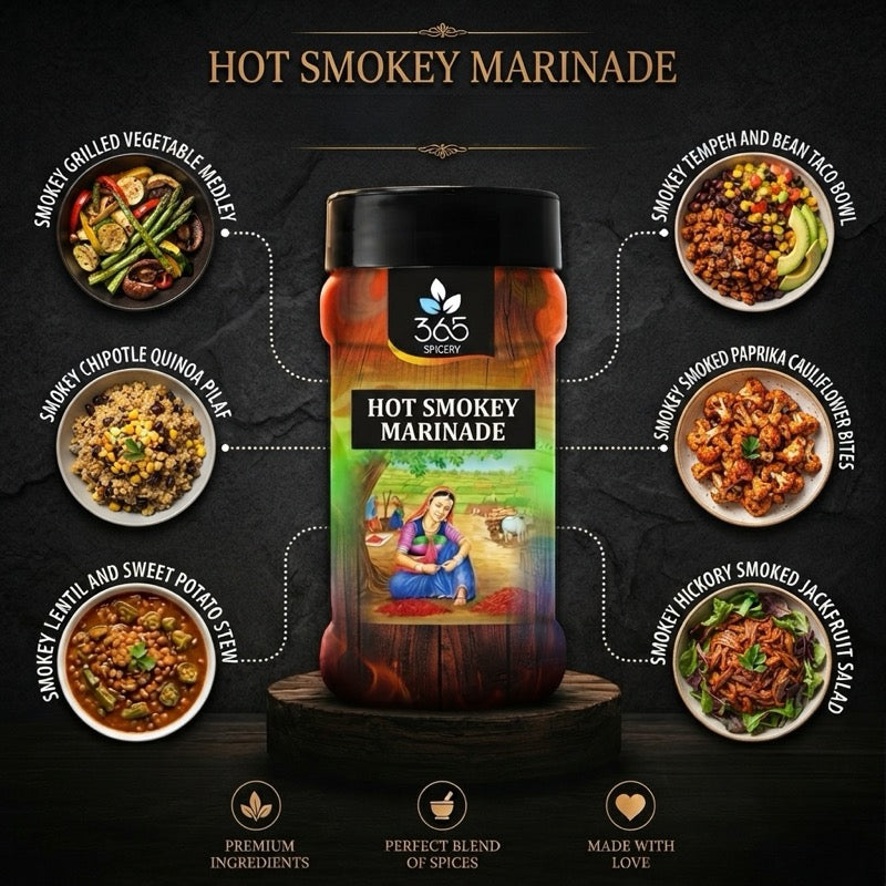 HOT SMOKEY MARINADE | Intense Grill & Roast Seasoning | Gluten-Free | Natural Ingredients | 365 Spicery