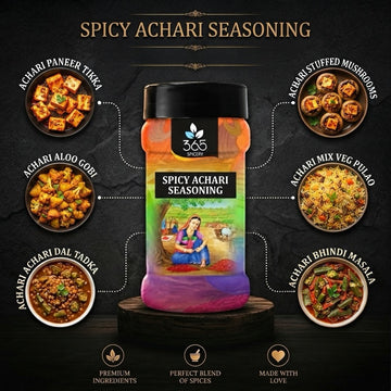 SPICY ACHARI SEASONING | Tangy Indian Pickle Spice Mix | Vegan | No Artificial Flavours | 365 Spicery